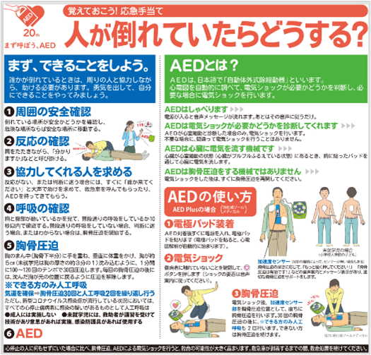 「防災特集 2024」(応急手当て、AEDの使用法)