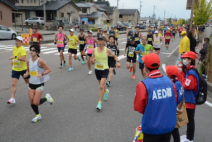 金沢マラソン大会当日のAED提供