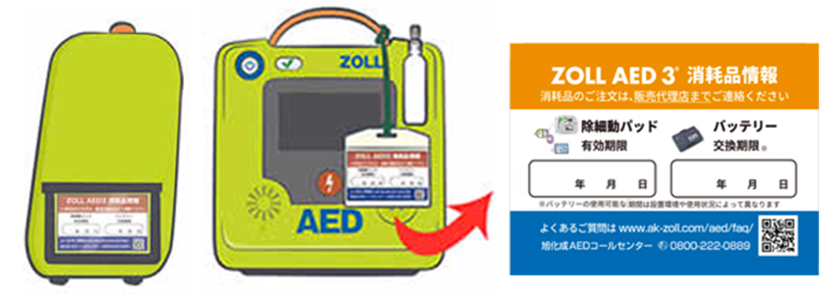 AED3の消耗品情報